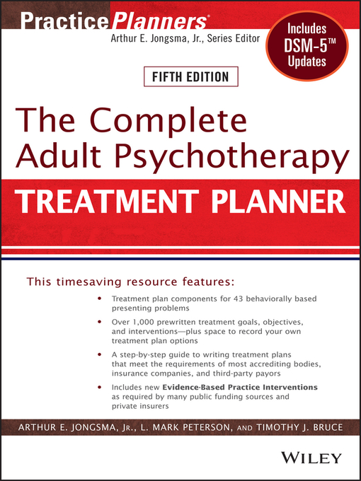 Title details for The Complete Adult Psychotherapy Treatment Planner by David J. Berghuis - Available